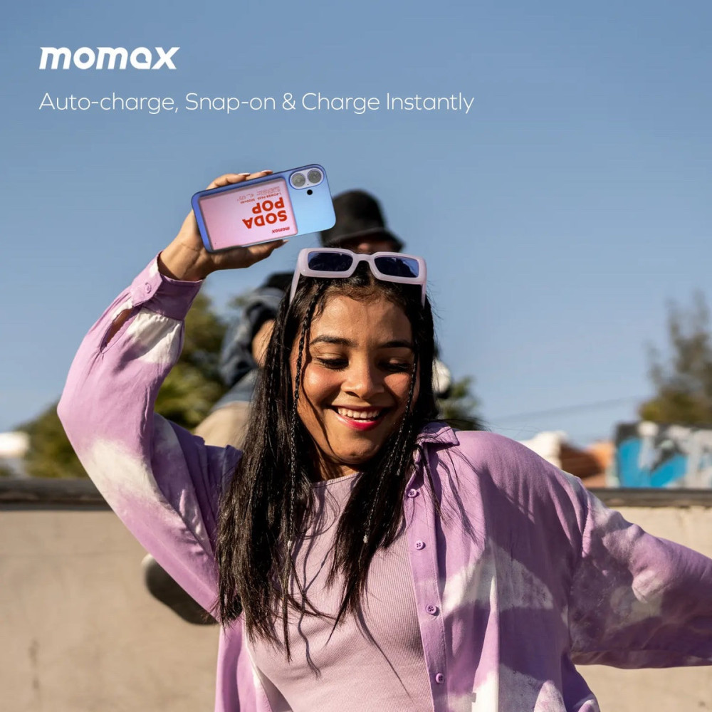 Momax 1-Power Pass Soda Pop Magnetic Wireless Power Bank 5000mah – Silver
