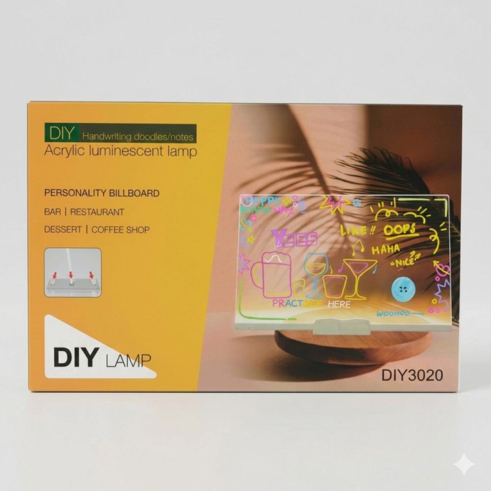 DIY Handwriting Acrylic Luminescent Lamp