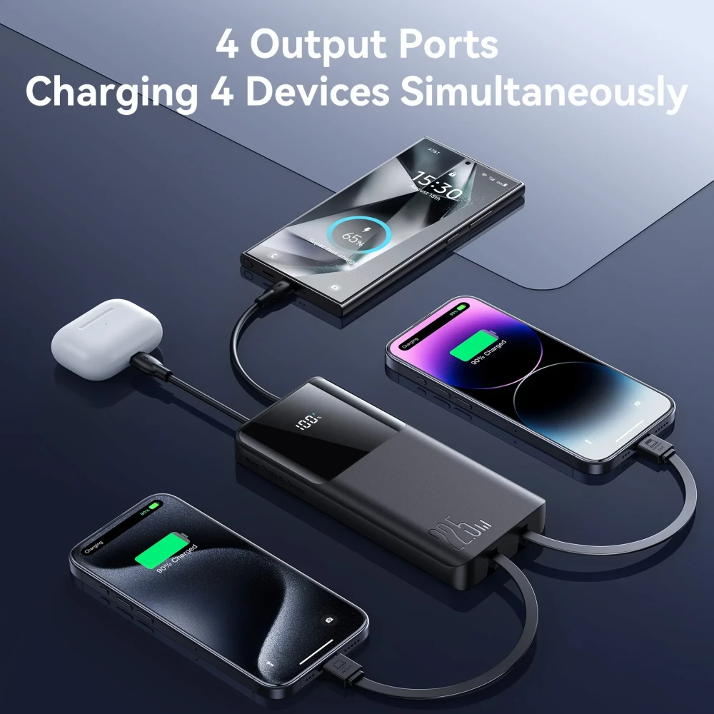 Joyroom JR-PBF19 22.5W Fast Charging Power Bank – 10000mAh Quad Output Portable Charger