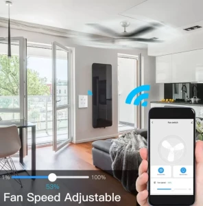 GearUP Wi-Fi Ceiling Fan Speed Controller & Light Switch — Smart TUYA/Smart Life App Control with Remote