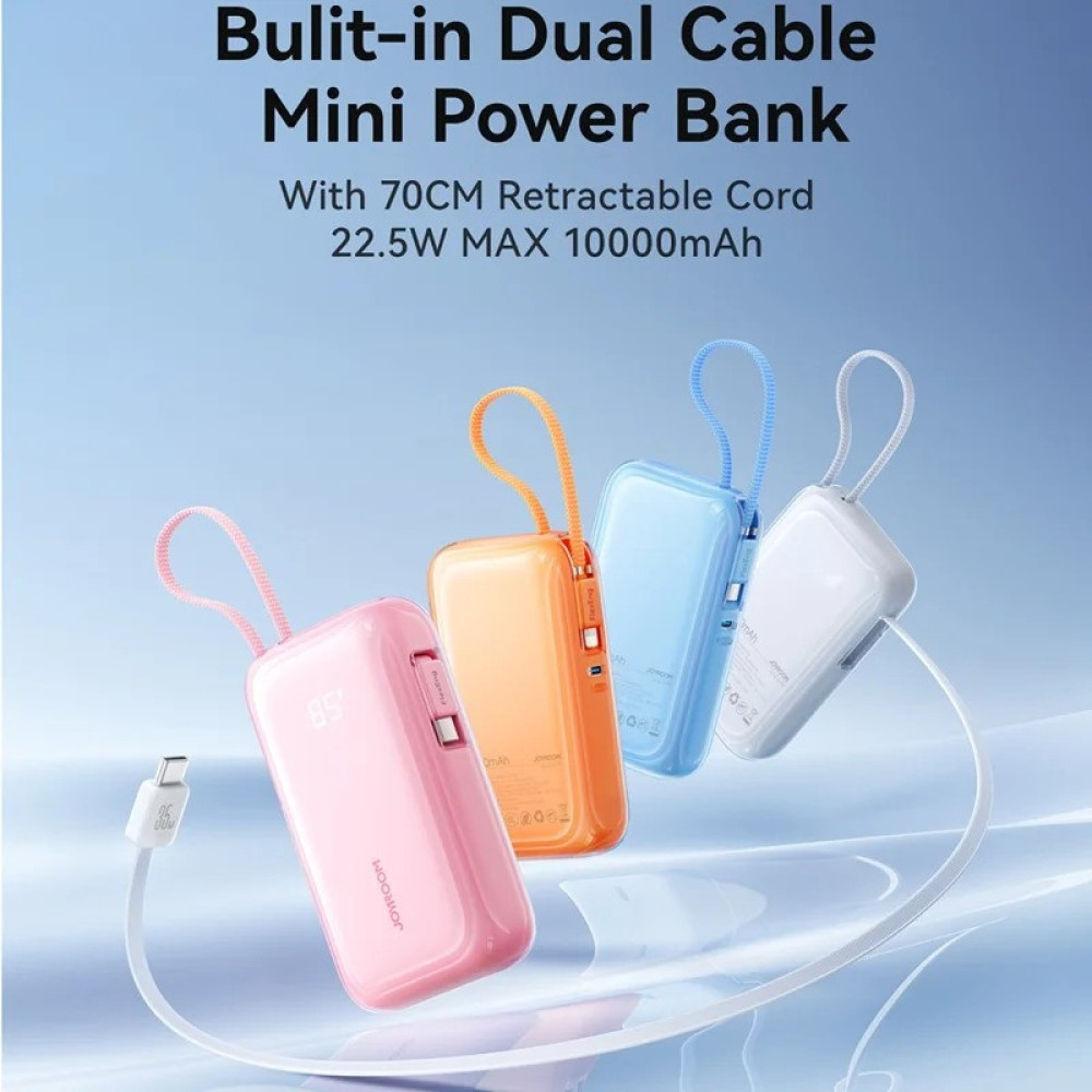 Joyroom JR-PR2 35W Dual Retractable Cable Power Bank – 10000mAh