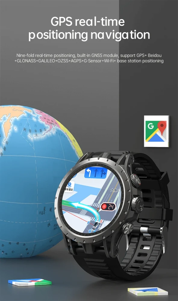 Valdus VG54 Pro 4G LTE SIM Android Smart Watch with AMOLED Display, Camera, GPS & Calling Support