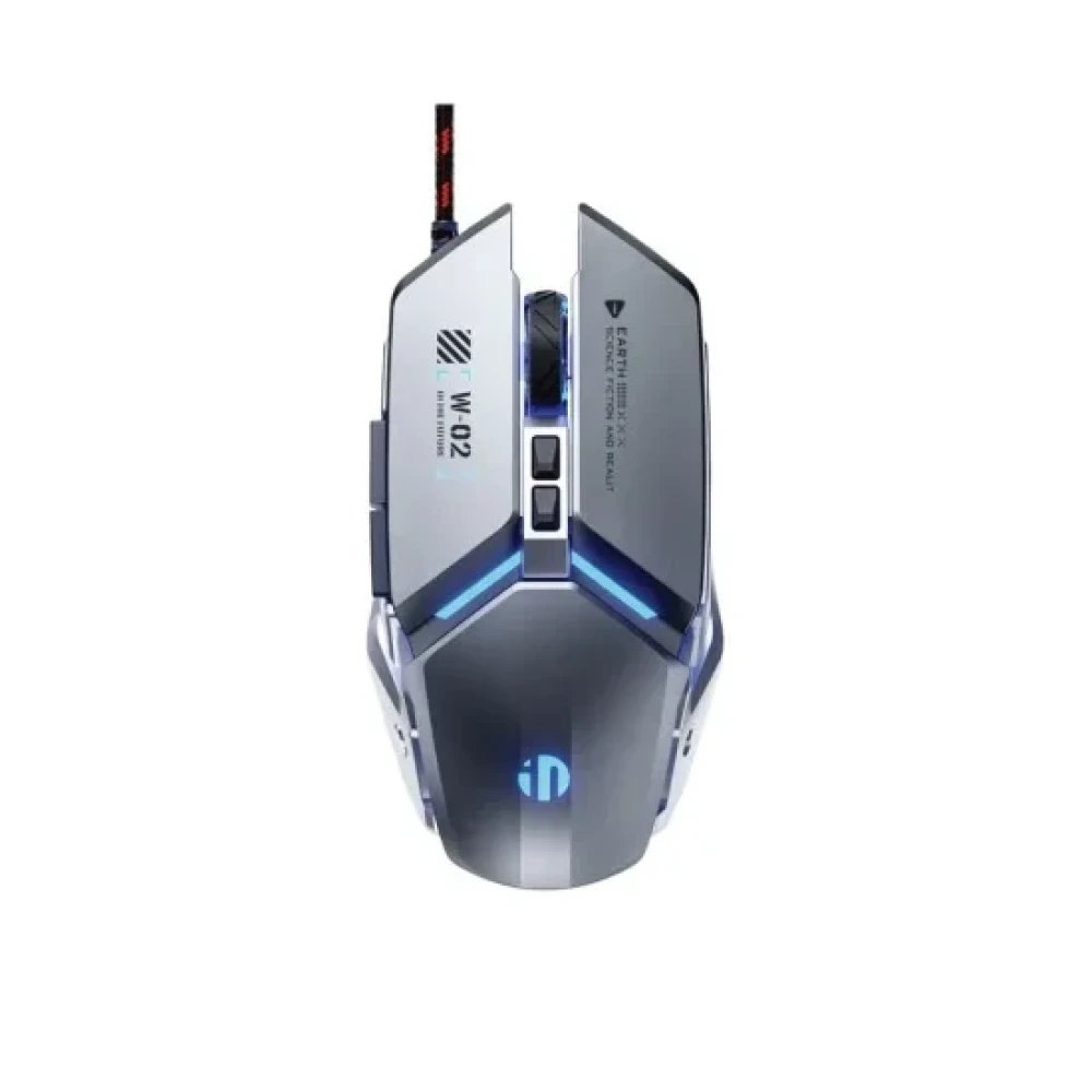 Inphic W2 Ⅱ Silent Wired Gaming Mouse – Silver